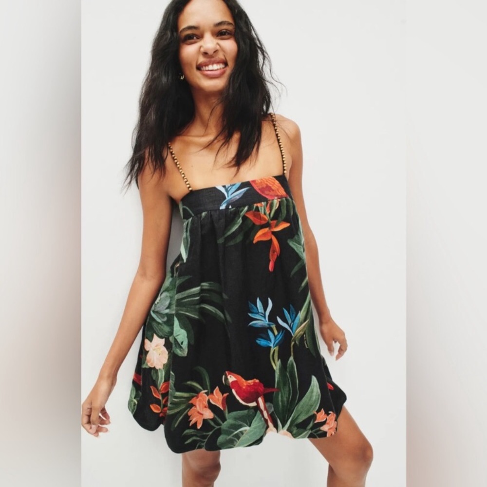 FARM Rio Black Floral Dress